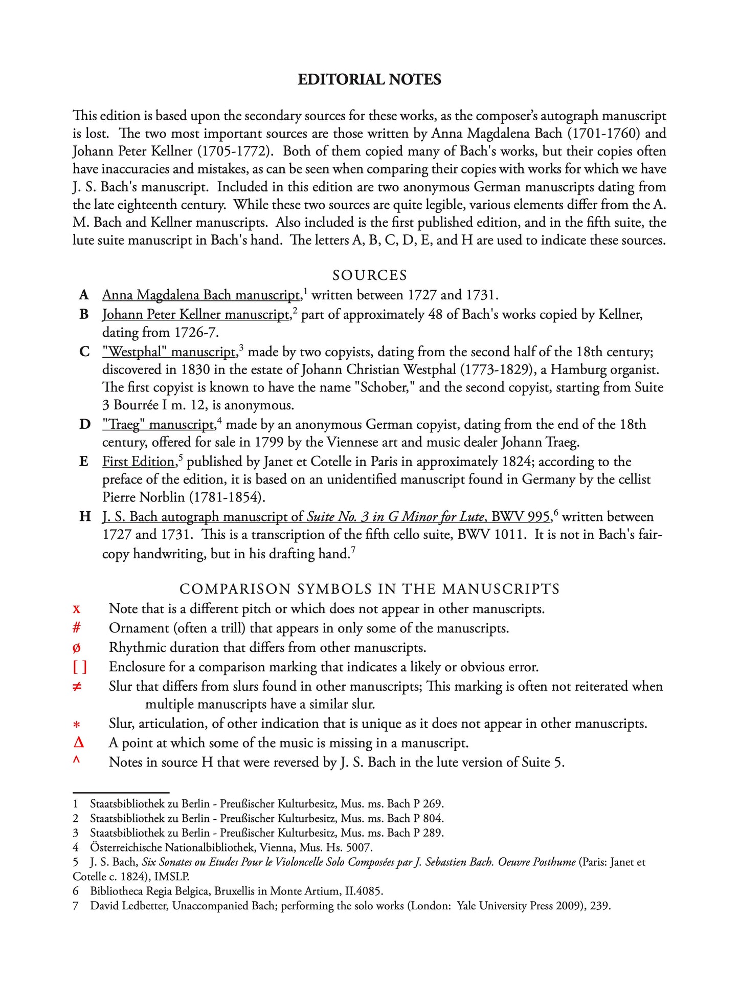 Johann Sebastian Bach: Six Suites for Violoncello Solo, BWV 1007–1012 (2025 Digital Edition), Edited by David Starkweather