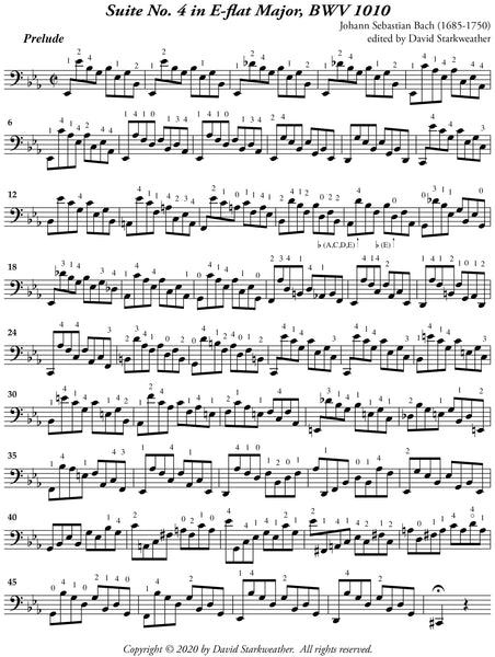 Johann Sebastian Bach: Six Suites for Violoncello Solo, BWV 1007-1012 Manuscripts Digital Edition: David Starkweather, editor