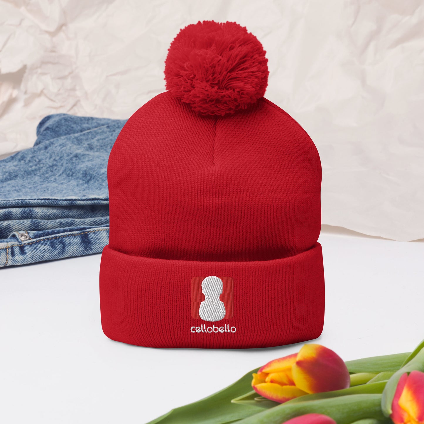 CelloBello Pom-Pom Beanie