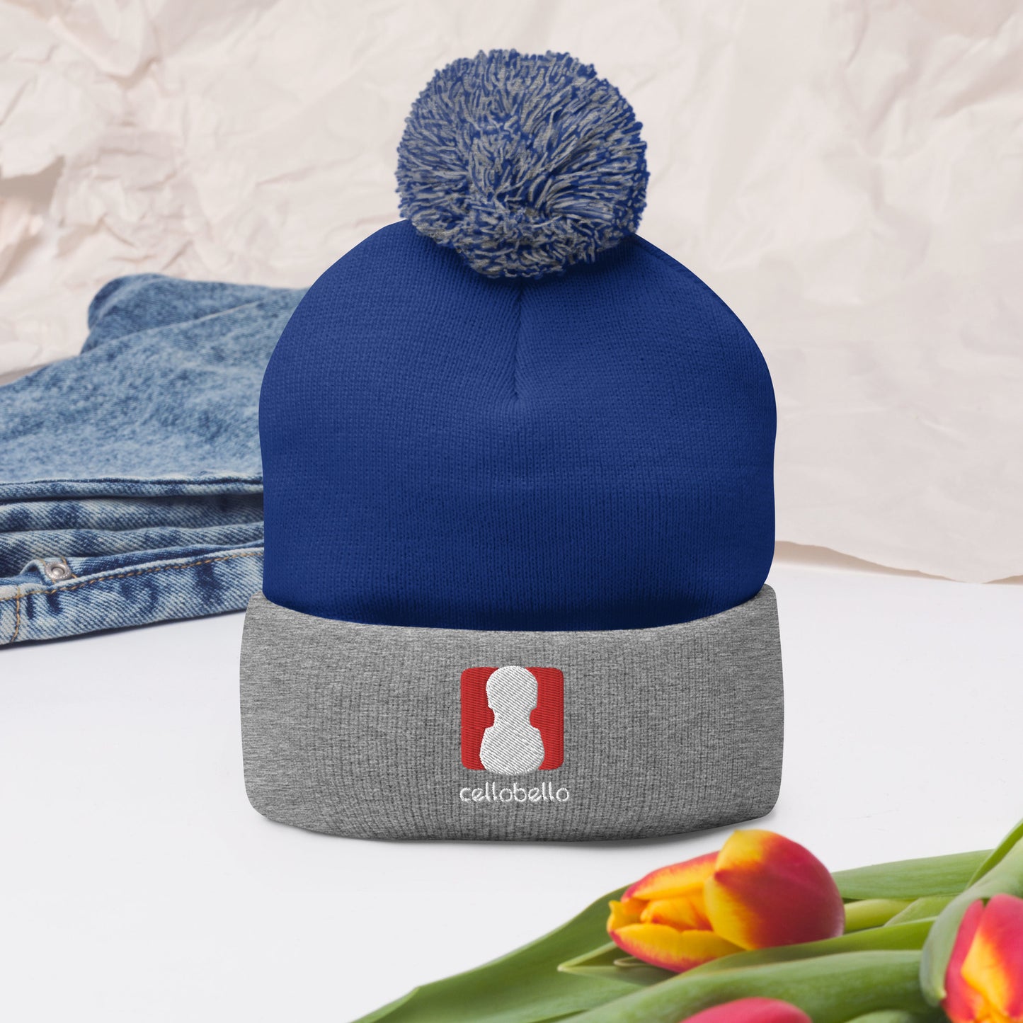 CelloBello Pom-Pom Beanie